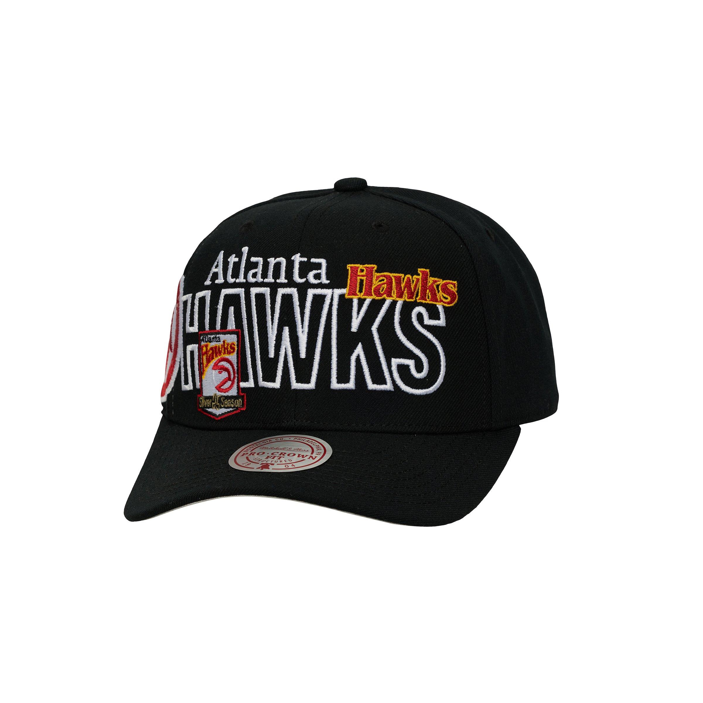 Mitchell & Ness Atlanta Hawks Mash Up Snapback Hat - Black - BLACK